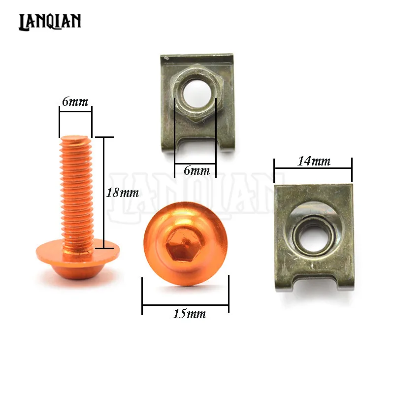 Винты для корпуса мотоцикла Yamaha YZF R1 R6 R6S 5 шт. 6 мм версия 06 европейская 04 05 07 08 09