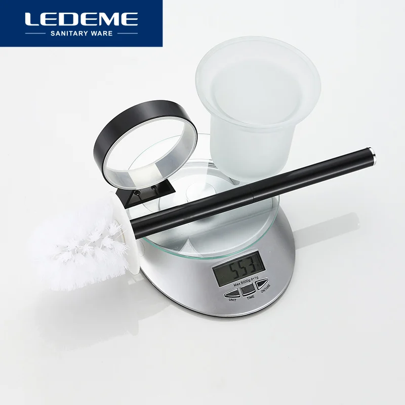 Держатели для кистей унитаза LEDEME с матовым стеклом аксессуары ванной комнаты из