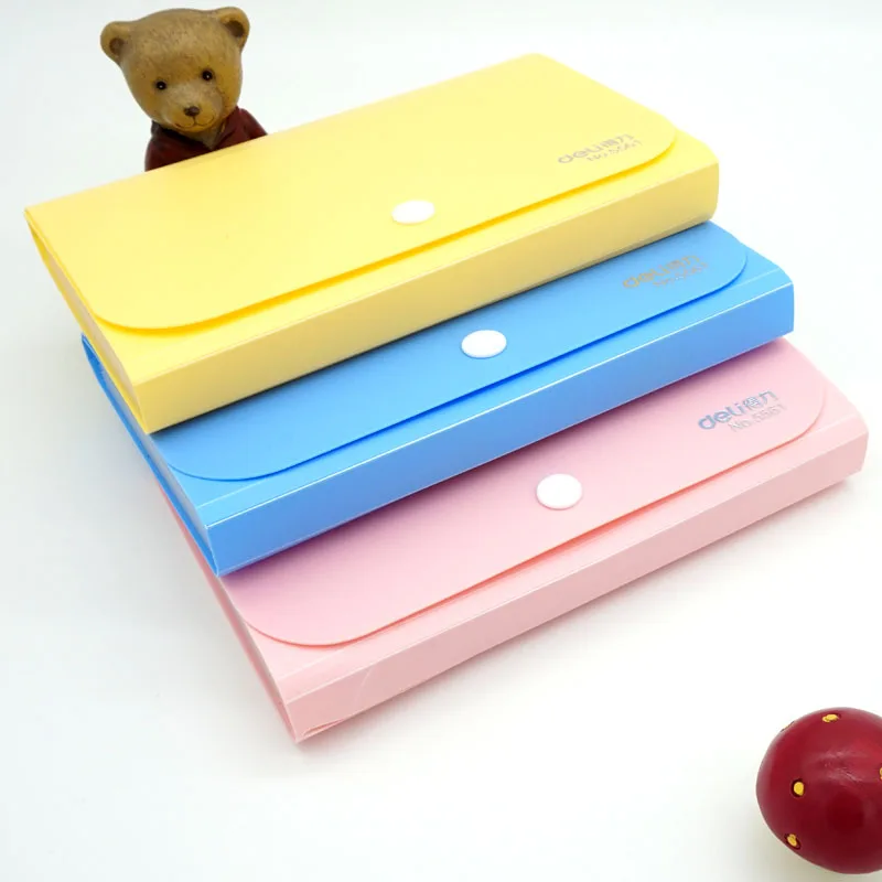 1 шт. Пластиковые конфеты цвет мешок архива Расширение бумажник билл папку