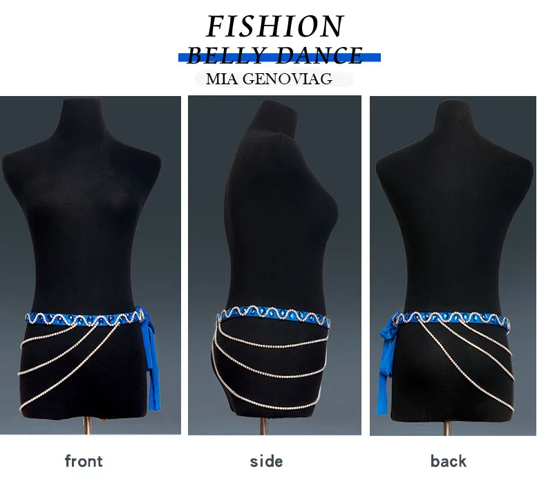 Belly Dance Accessories Women Handmade Rhinestones Waist Chain Belly Dance Costumes Hip Belt Chain Women Jewelry