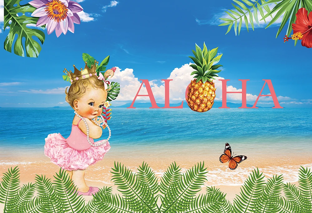 Aloha Luau праздничный баннер Тропический гавайский пляжный тематический Декор фон