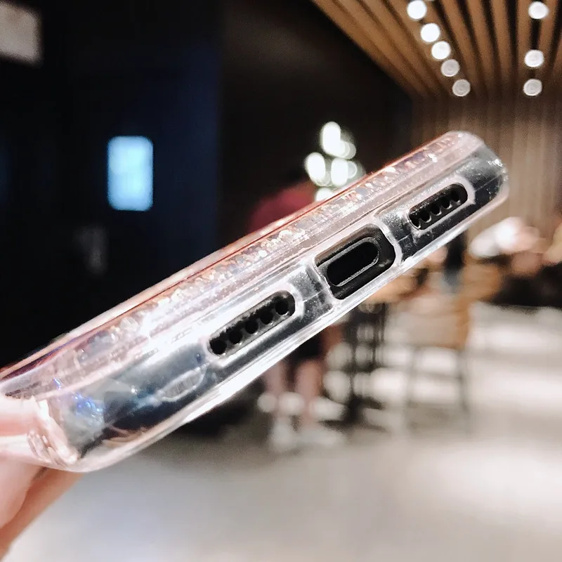 Роскошный чехол с зыбучим песком для xiaomi mi 8 9 9se A1 5X A2 6X mix 2S redmi note 4X5 7 блестящая задняя крышка с динамической жидкостью