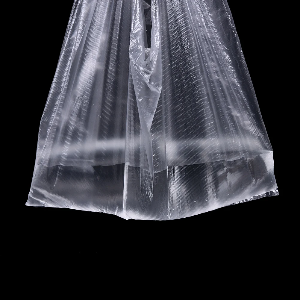 50pcs/lot Supermarket Plastic Bags with Handle Transparent Shopping Bag 26x37cm | Дом и сад