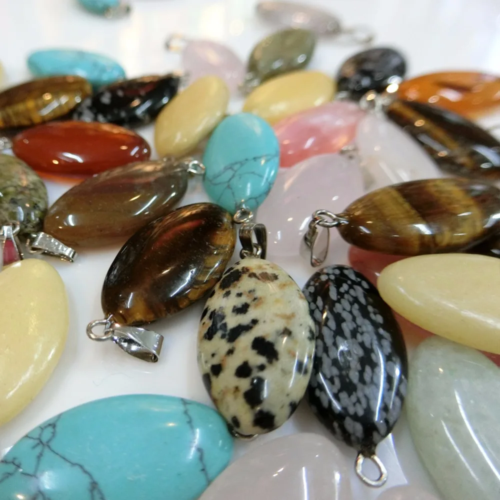 Оптовая продажа Модные Разноцветные Подвески из натурального камня в форме