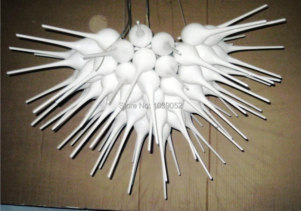 

Pure White Hand Blown Glass Flush Mount Ceiling Light