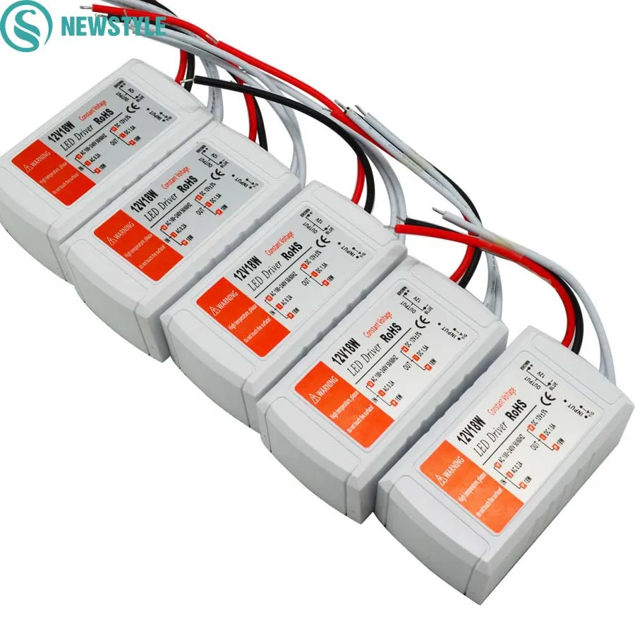 10 шт./лот DC12V 18 Вт Светодиодный драйвер адаптер трансформатор переключатель