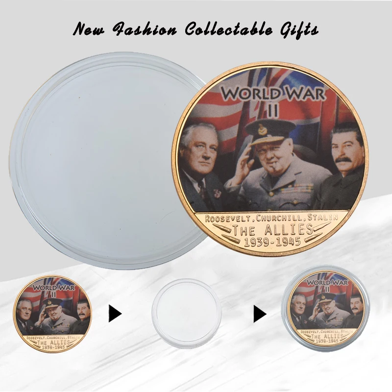 WR Коллекционная монета позолоченная Второй мировой войны декор для монет с