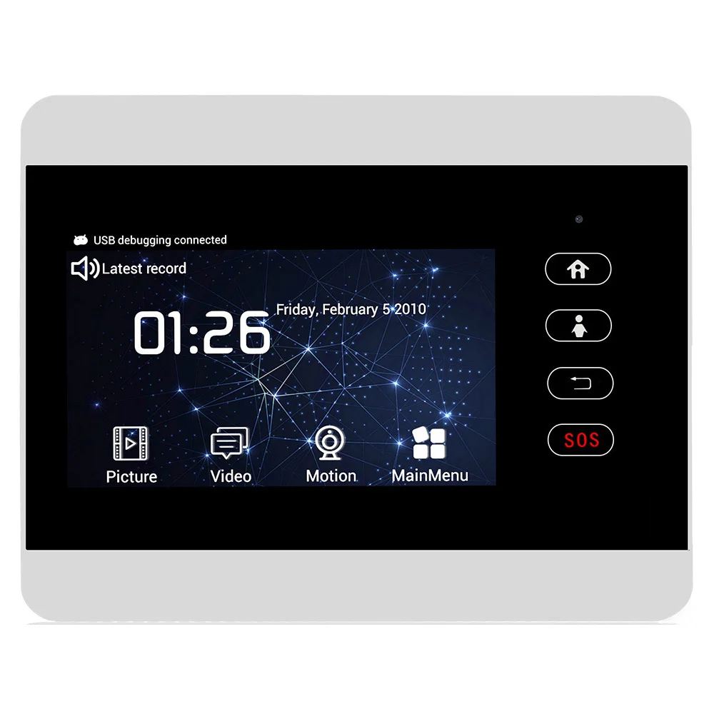 Беспроводной цифровой дверной глазок ihome5 4 дюйма камера для входной двери WiFi