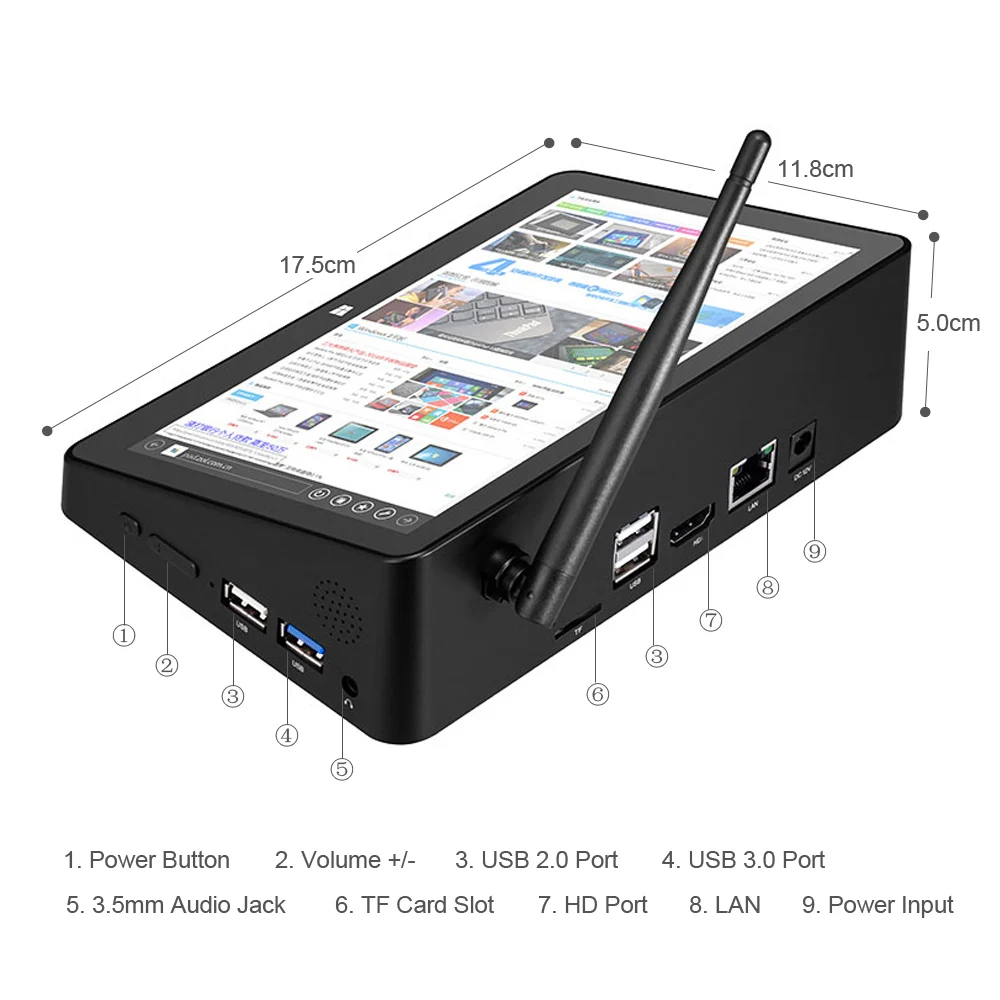 PiPO X8 S X8S Мини ПК Intel Z3735F четырехъядерный Windows 10 Smart tv Box Bluetooth 4,0 WiFi 100M LAN HD медиа
