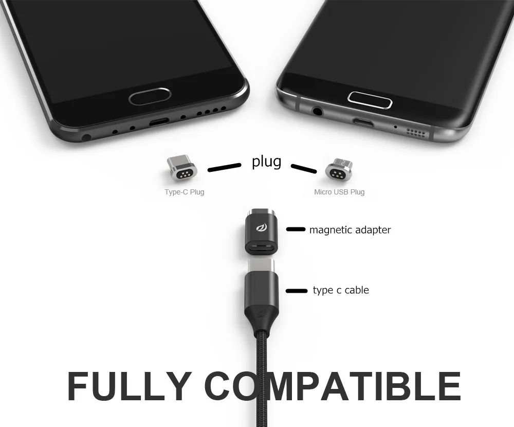 Магнитный адаптер type C зарядный кабель для Wsken Mini1 и Mini2 Micro USB/USB-C переходник для samsung Xiaomi huawei OPPO VIVO LG