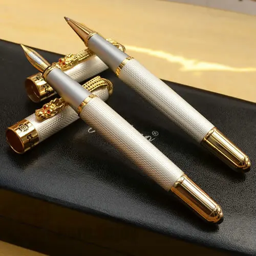 Перьевая + роликовая Новая шариковая ручка JINHAO с белым наконечником в