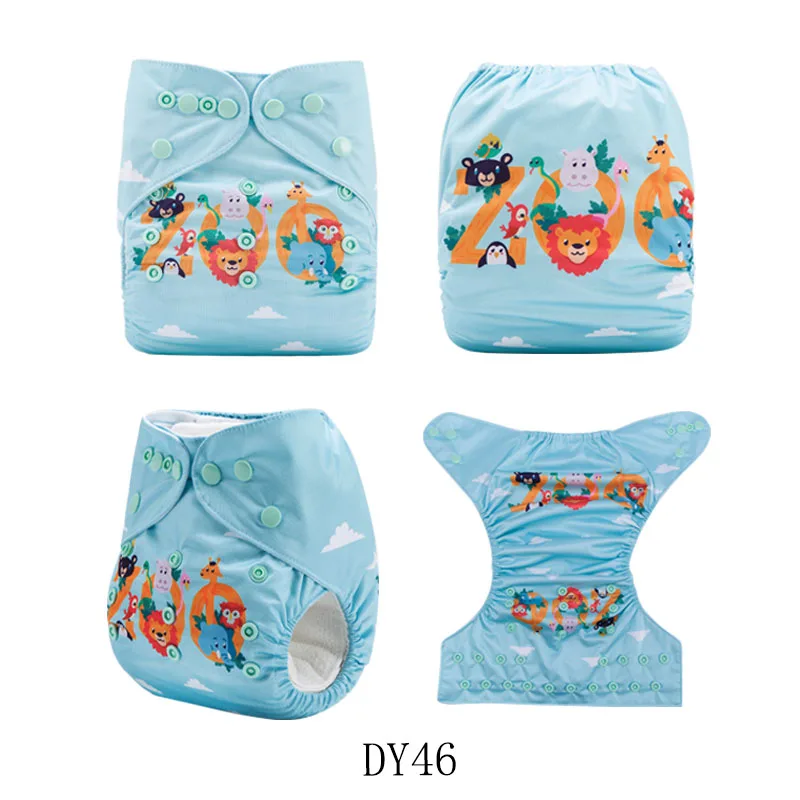 DY46 {AnAnBaby} новое поступление, тканевые подгузники с принтом, многоразовые моющиеся подгузники для отдыха - Цвет: DY46