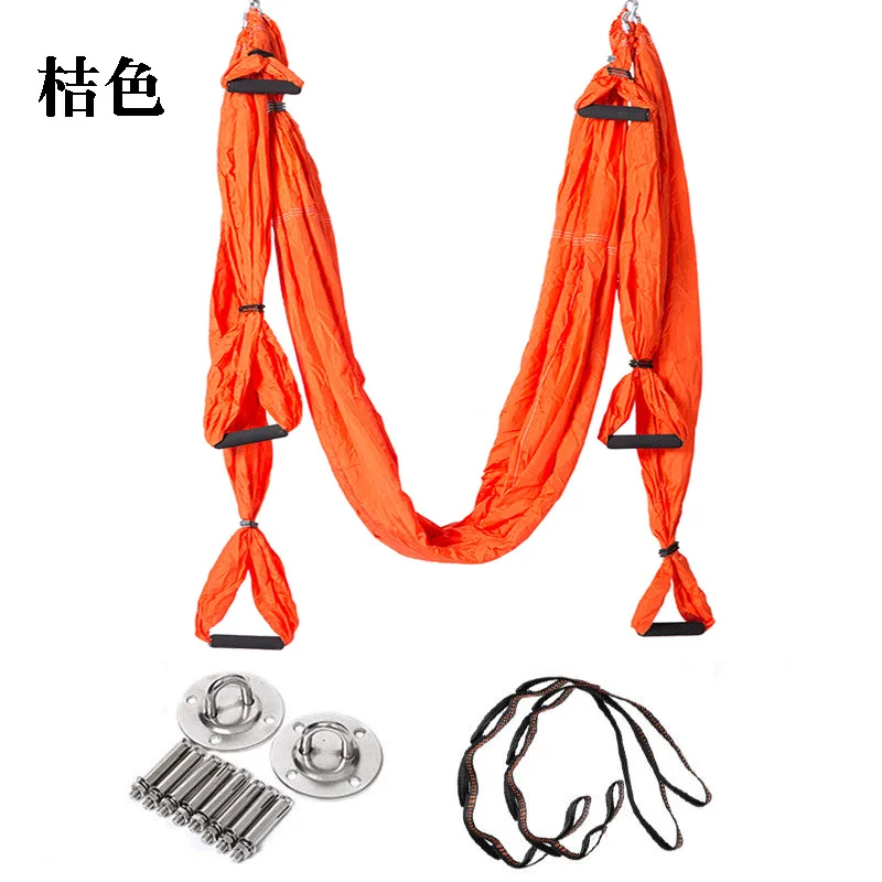 9 Anti-gravity Aerial Yoga Hammock Set Yoga Belt Flying Yoga Hammock for Pilates Body Building Yoga Swing With HangingTray - Color: 9