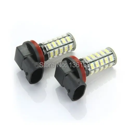 Бесплатная доставка 2 светодиодных лампы для авто H8 12 В DC 68 светодиодный 3528 SMD 5000K