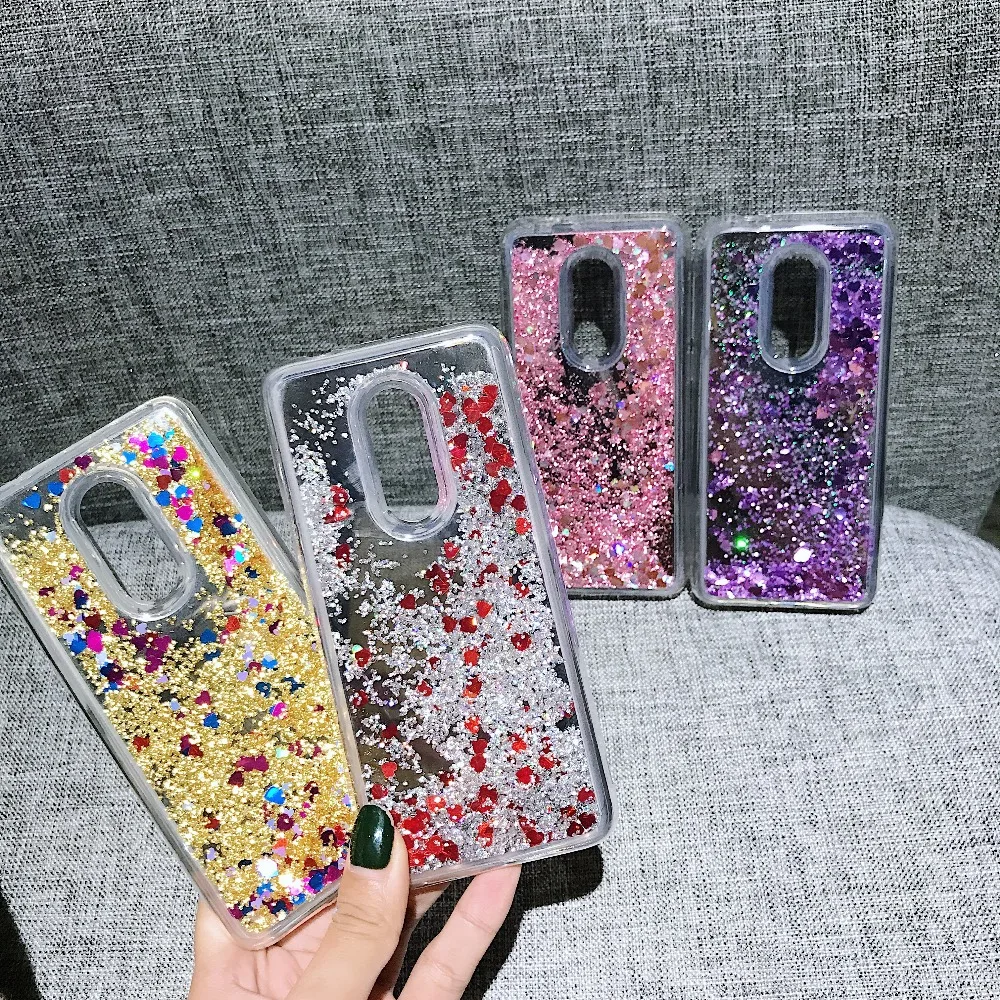HYAIZLZ Case for Alcatel 3 5052 1X 5059 3V 5099 Back Cover Quicksand Liquid Mirror 5 5086D 3X 5058I |