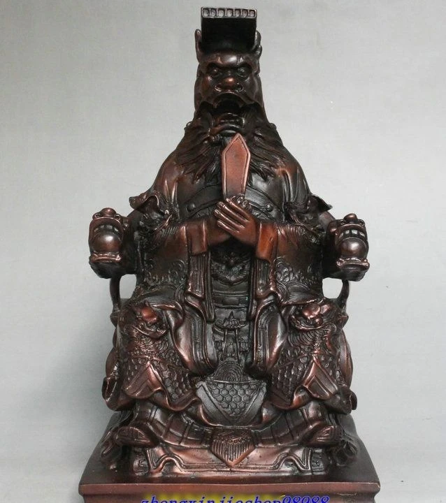 Китайский классический миф чистый Бронзовый дракон король Бог Longwang статуя Будды