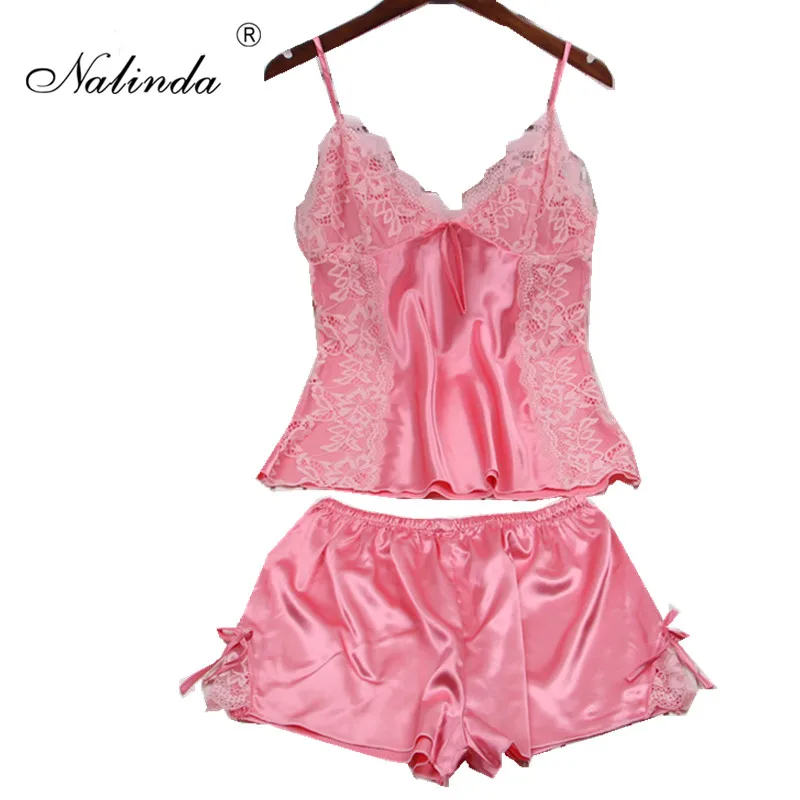 MS новые летние пикантные моделирование шелк с тонкими лямками + Шорты костюм