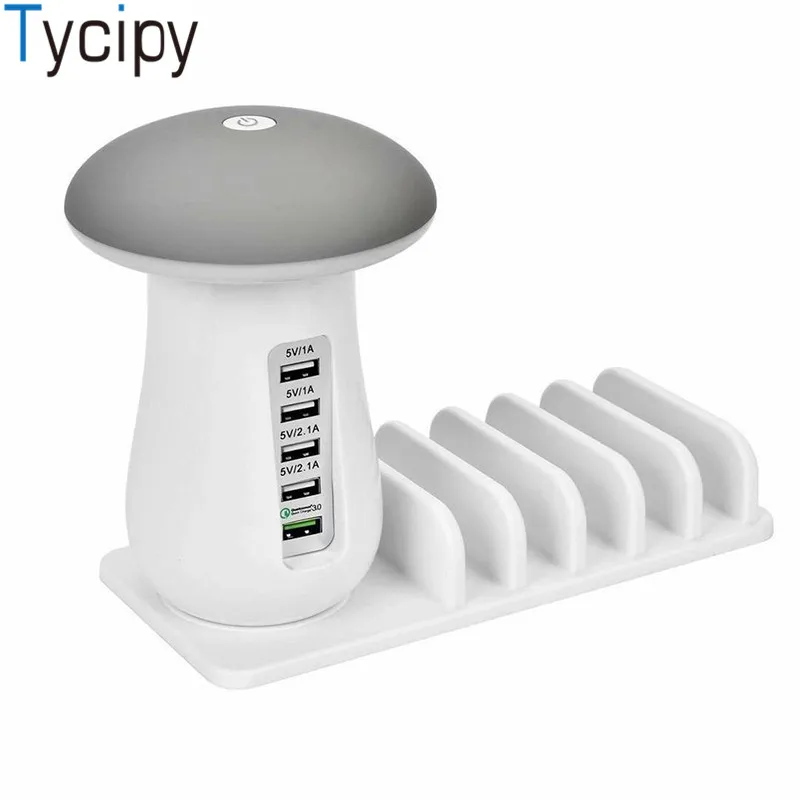 Tycipy 5 USB разъем Зарядное устройство Multi Порты и разъёмы ночника зарядка через usb