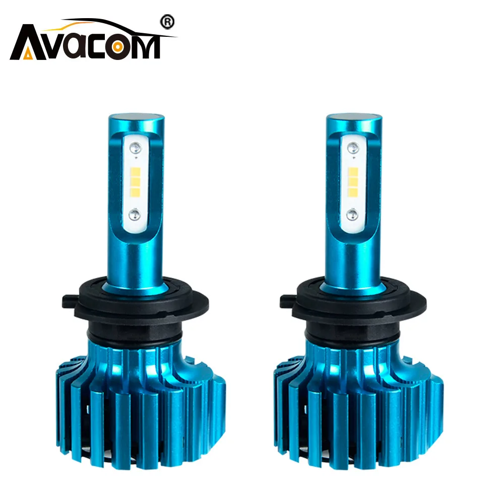Avacom H7 H11 светодиодный H4 H15 H1 Светодиодный Turbo фар автомобиля 12V 6500K белый 12000Lm CSP 72W
