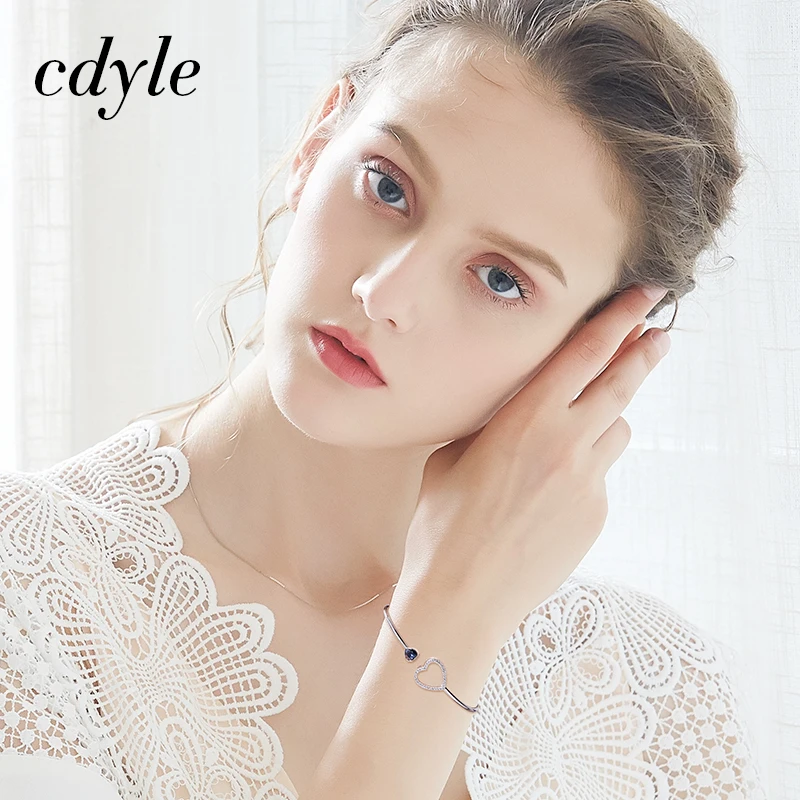 Cdyle Pulseras Mujer Moda Стерлинговое Серебро 925 пробы украшенные кристаллами