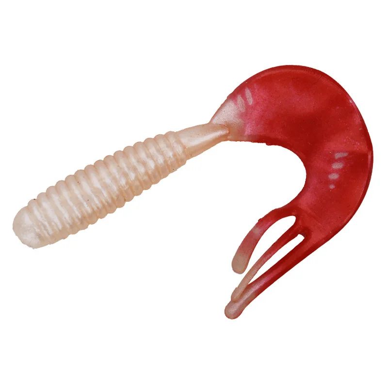 

12-pieces Soft Lure Grubs Worms 8.5cm/2g isca artificial Bait Fishing Lure Wobbler Jigging Lure with Split Tail
