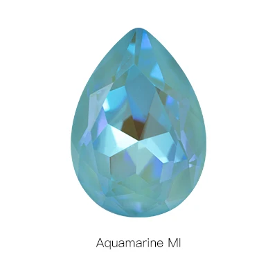 Aquamarine MI K9 стекло, кристалл, камень для шитья металлическая основа высокое качество камни Mocha Shimmer Pointback золотое покрытие на задней части Стразы Decorat - Цвет: Aquamarine MI