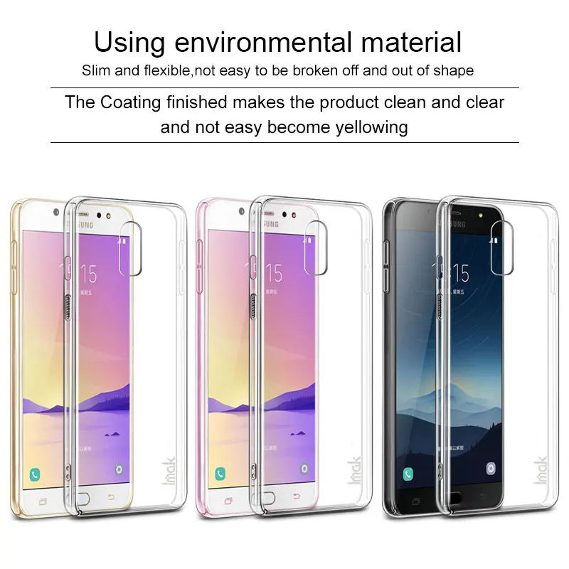 Для Samsung Galaxy C8 чехол IMAK износостойкие II Pro прозрачный Кристалл Жесткий телефона