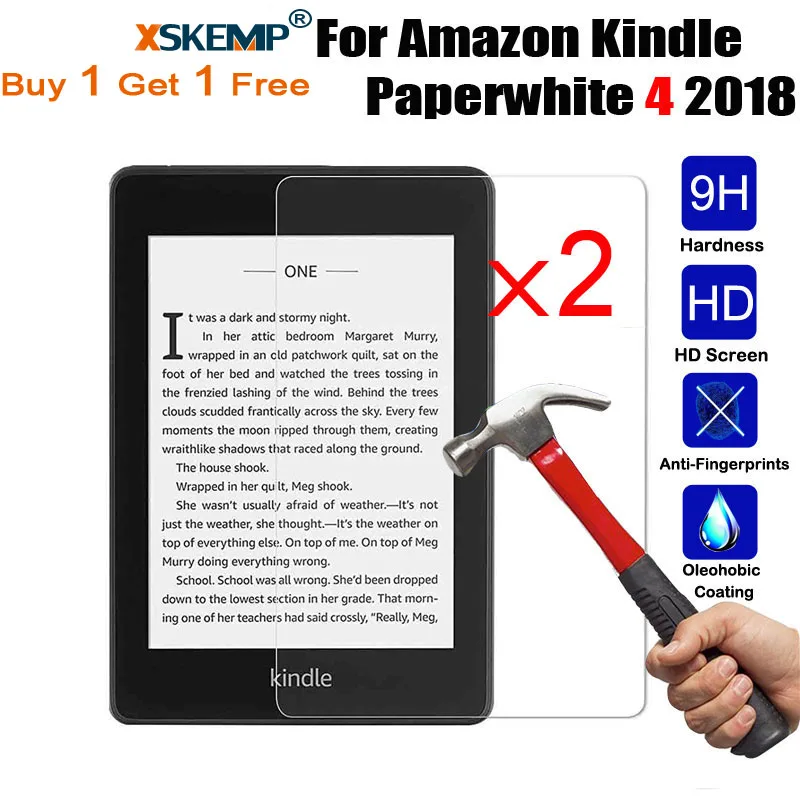 XSKEMP 2 шт./лот Настоящее Закаленное стекло для Amazon Kindle Paperwhite 4 2018 (выпуск 10