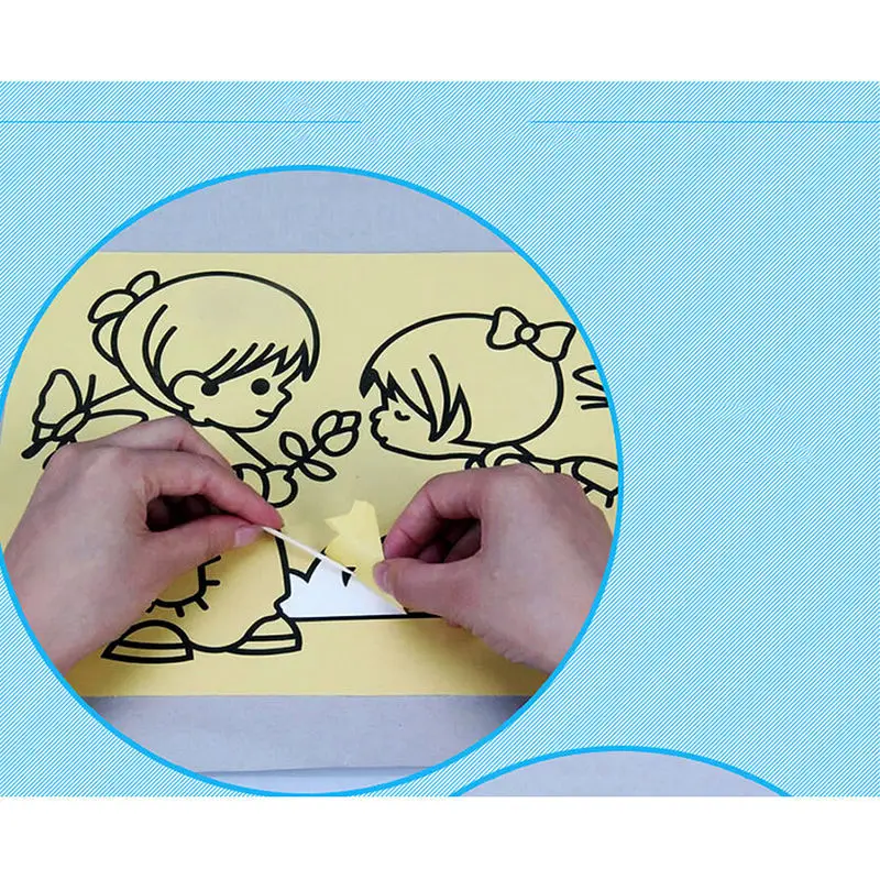 

1 pack Sand Painting Art Drawing Study Fun Toys Gift Children Kids Intelligence Education Tools DIY Cartoon Toy Random Pattern