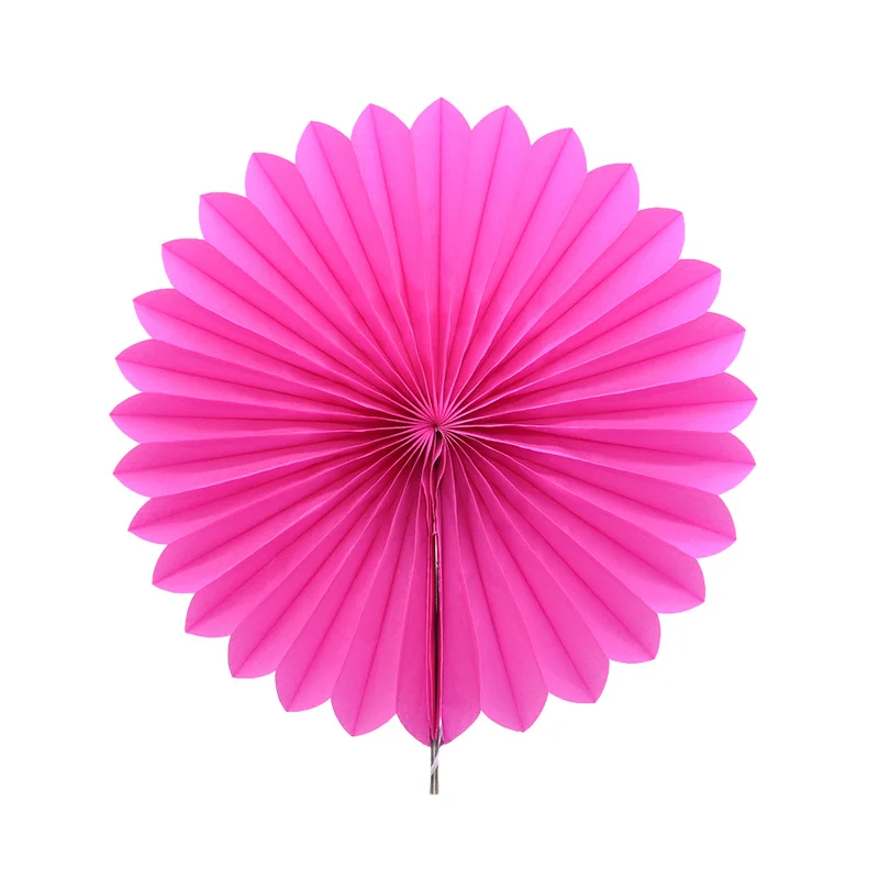 PF07 Fuchsia 1 шт. 10/15/20/25/30 см ткани Бумага вентилятор флюгеры подвешивания цветочных Изделия из бумаги для вечерние, хороший подарок на день рождения, свадьбу, украшение 8 - Цвет: PF07 Fuchsia