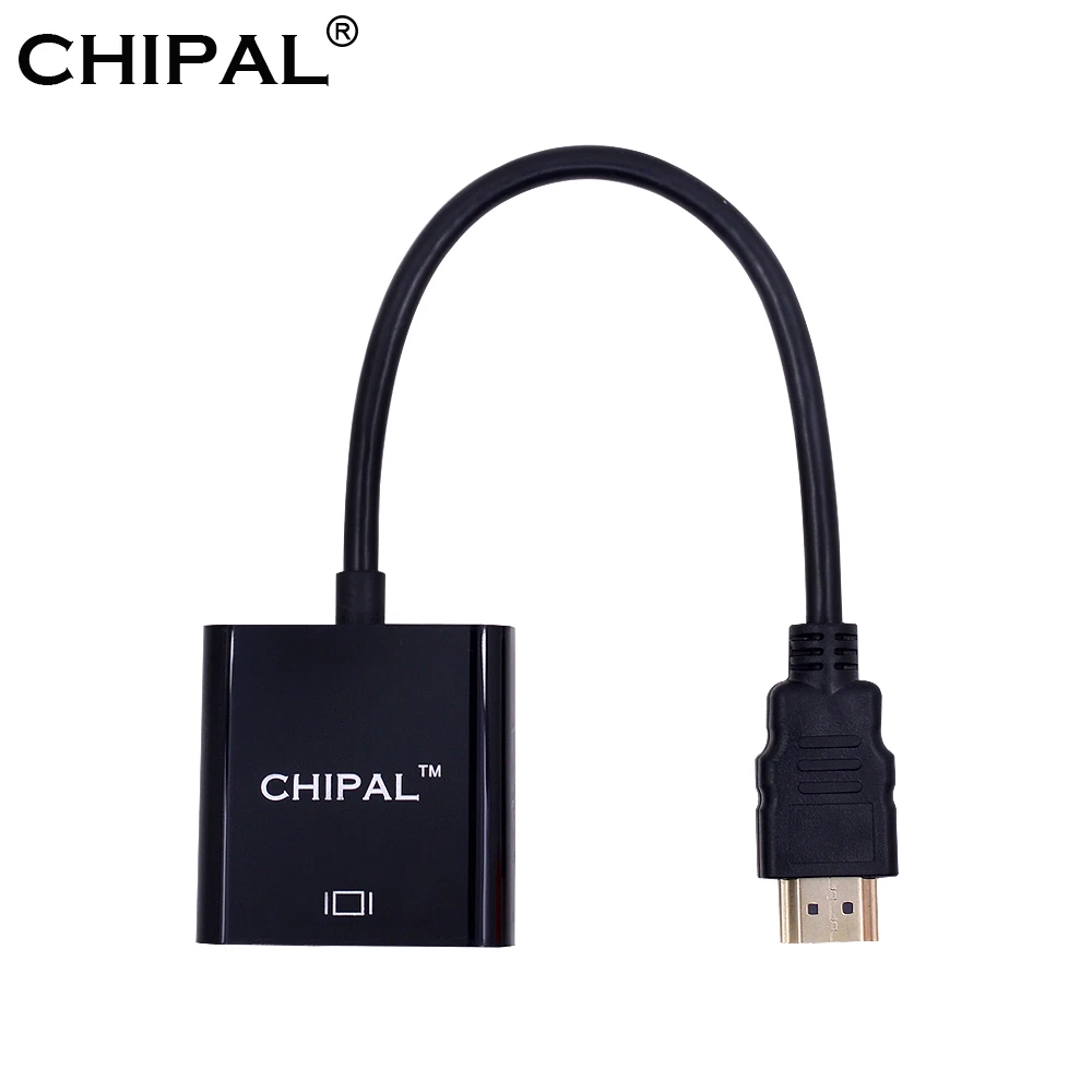 CHIPAL 10 шт. HD 1080P для HDMI в VGA адаптер-кабель ноутбука планшета HDTV монитора |