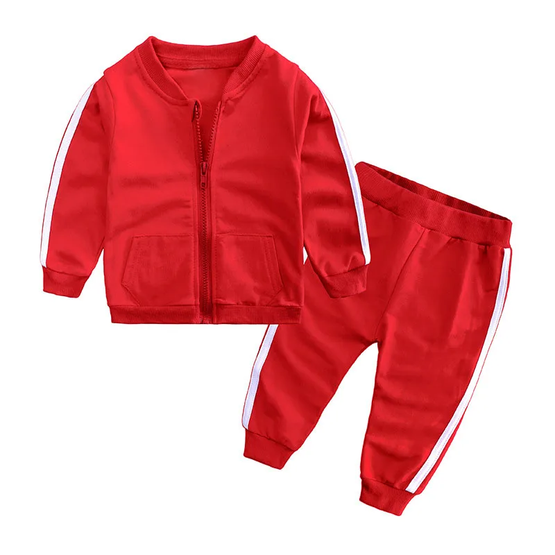 Baby Boy Clothing Sets 2021 Zipper Leisure Sports Suit Jacket + Pants Girls Tracksuit Suits Autumn Winter Newborn | Детская одежда и