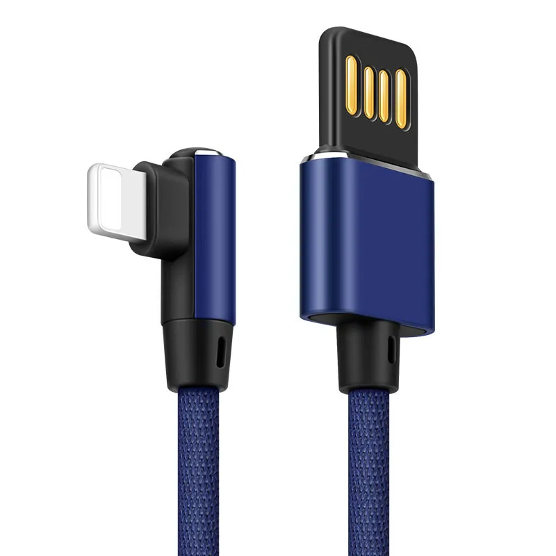 blue Coolreall Реверсивный USB кабель для iPhone Xs Max Xr X 8 7 6 6s 5 5S iPad Быстрая зарядка зарядное устройство кабели для быстрой зарядки мобильного телефона - Цвет: blue