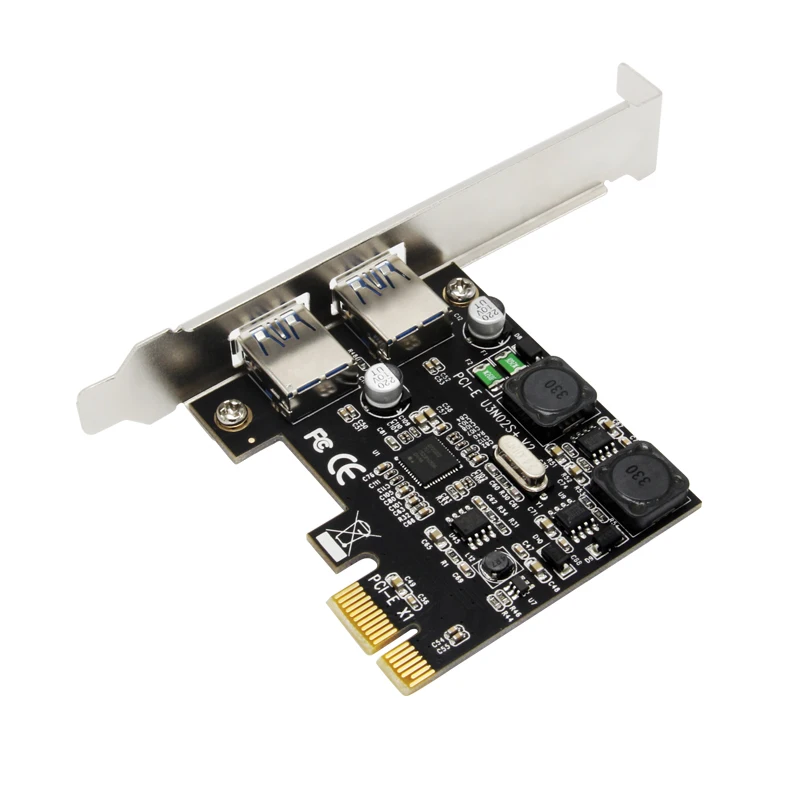 Карта расширения PCI E USB 3 0 внешний 2 порта USB3.0 PCIe карта с модулями питания NEC Chip для