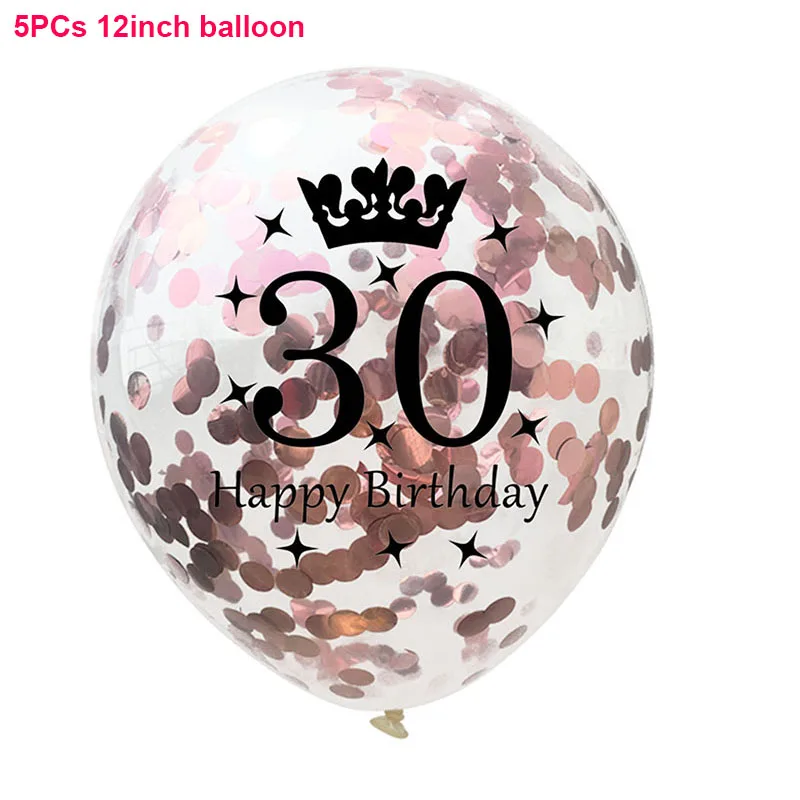30 Years Воздушные шары на день рождения 30 40 50 60 лет украшения на день рождения для взрослых латексные воздушные шары для дня рождения Deco Balon для вечерние S8XN - Цвет: 30 Years