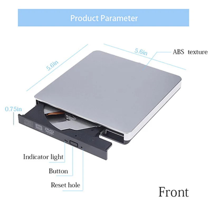 Внешний USB 3 0 CD/Проигрыватель DVD ROM Оптический dvd RW ГОРЕЛКА читатель записывающее