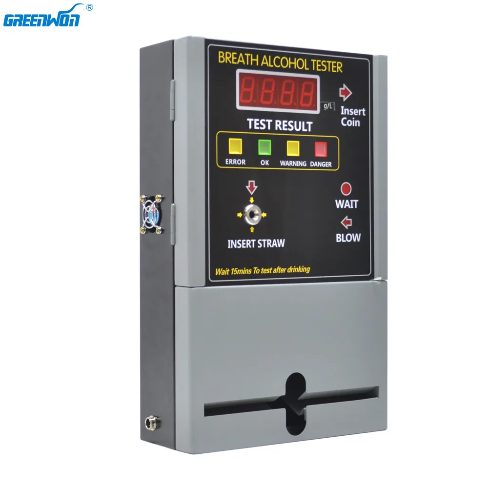 Алкотестер GREENWON AT-819 работающий от монет для бара ресторана отеля