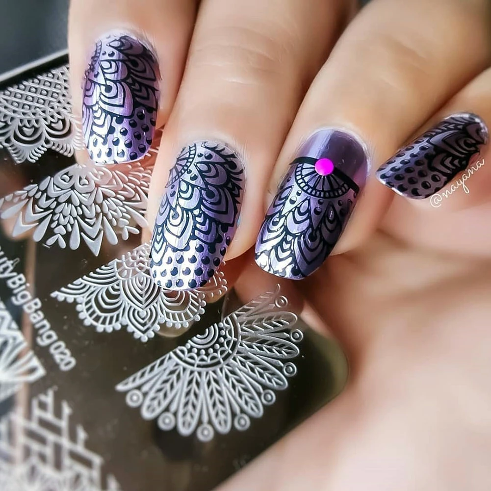 BEAUTYBIGBANG 6*6 см квадратный цветочный Рисунок Женский Шаблон для самостоятельного