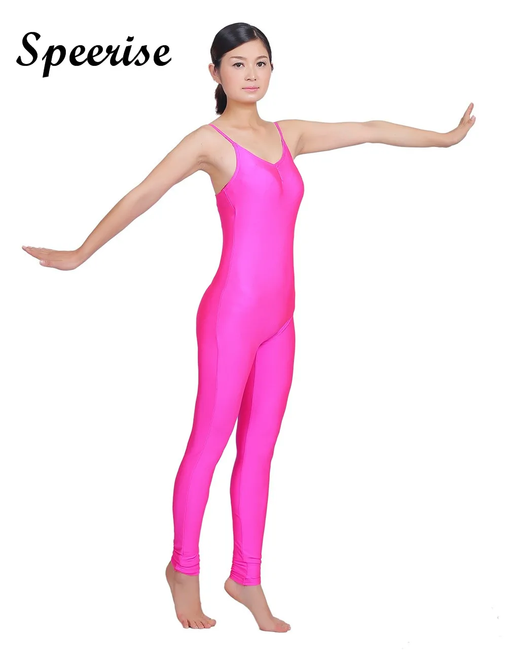 Женский нейлоновый комбинезон для гимнастики без рукавов танцев балета взрослых