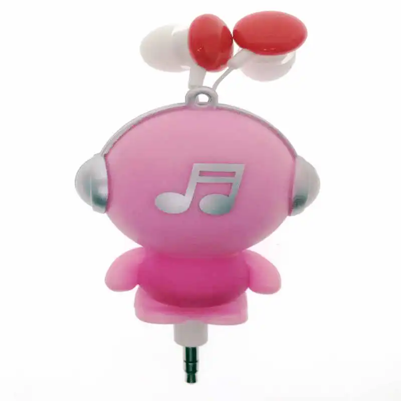 Автоматический выдвижной кабель для наушников Мультяшные наушники в ухо