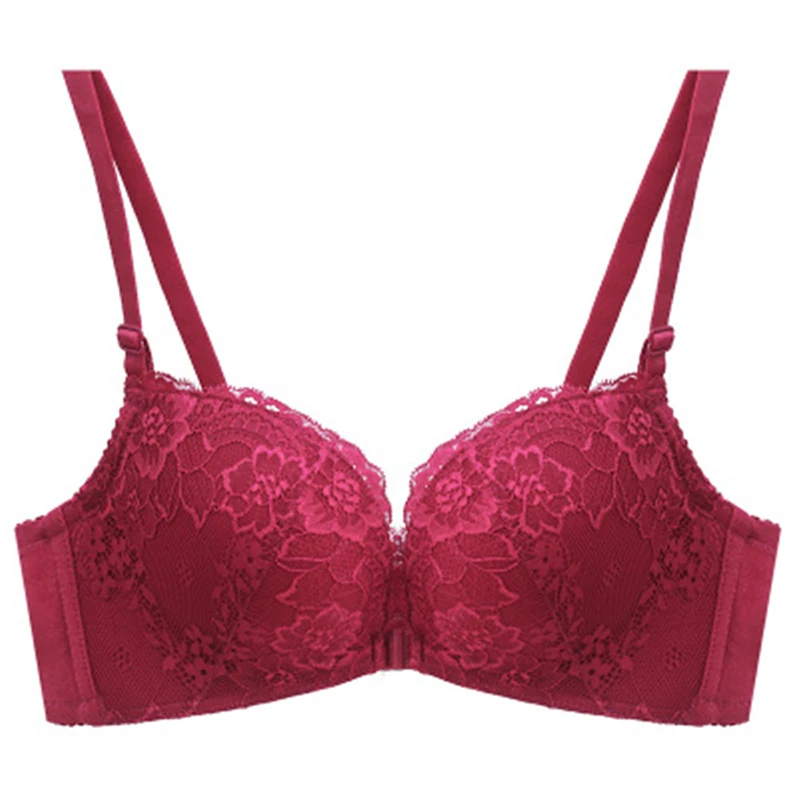 Комплект женского нижнего белья с чашками пуш ап и вышивкой|Бюстгальтеры| |