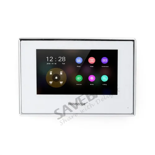 HOMSECUR 4 Wire AHD Video Door Phone Intercom System CCTV Camera 110 Degree Supported BC041HD-B+BM718HD-W