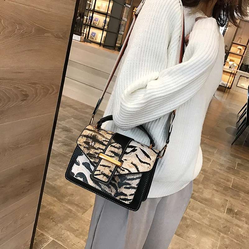 Роскошные женские сумки в стиле ретро с рисунком зебры дизайнерские