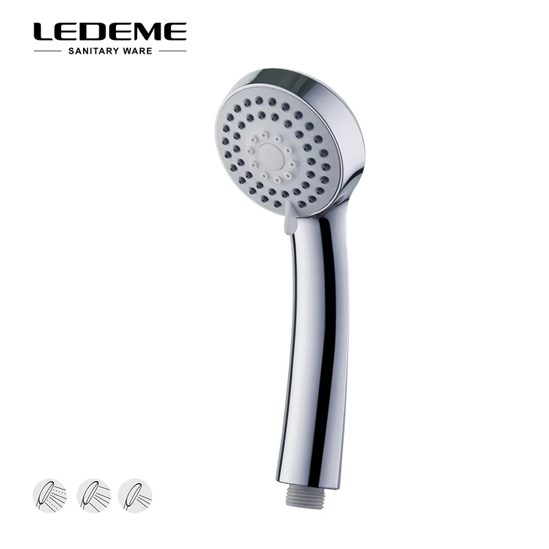 LEDEME насадка для душа 3-функциональная круглая душевая головка ABS пластик