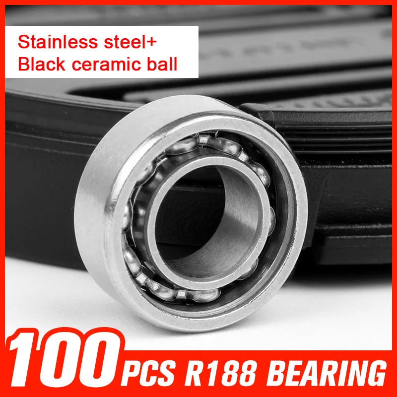 100 шт. R188 черный керамический шарик подшипников из нержавеющей стали подшипник
