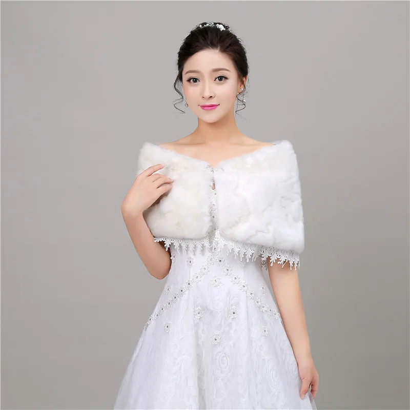 Forevergracedress сдержанная новинка осенне зимняя Свадебная накидка из искусственного