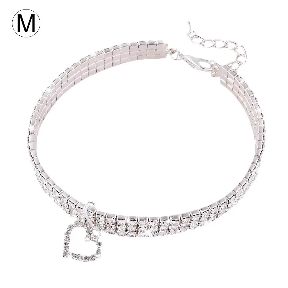 Ошейник для собаки ожерелье для маленькой собаки девушка Wakeu Стразы Bling Ошейники с костяным кулоном Pet поставка Лидер продаж