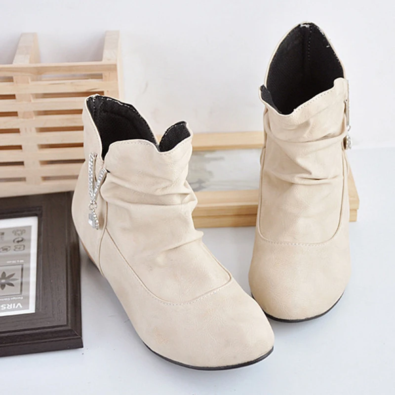 Женские ботинки из искусственной кожи модные botas feminina NB275|Женские полусапожки| |