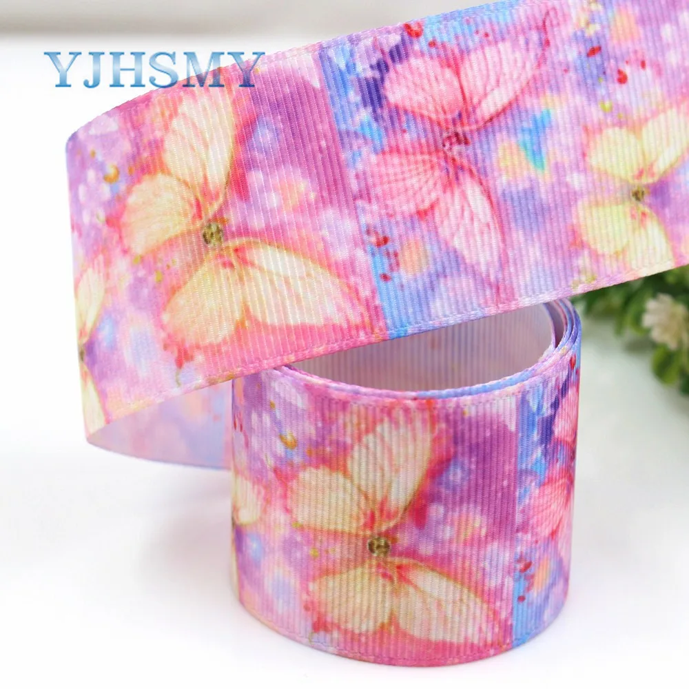 

YJHSMY,G-18801-727,38 mm 10 yards Cartoon Printed grosgrain ribbons,DIY handmade Hair accessories wedding gift wrap Material