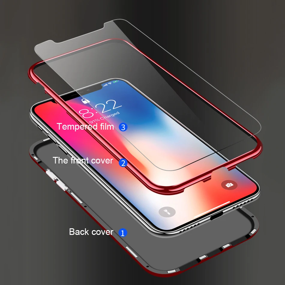 Марджей чехол для iPhone 7 8 плюс X Mangetic адсорбции блестящий в виде ракушки